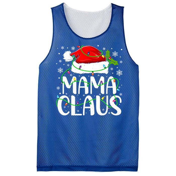 Mama Claus Santa Funny Christmas Pajama Matching Family Gift Mesh Reversible Basketball Jersey Tank