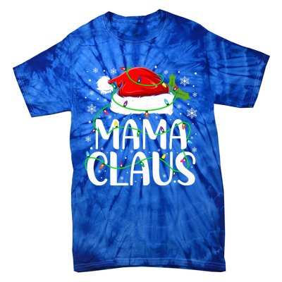 Mama Claus Santa Funny Christmas Pajama Matching Family Gift Tie-Dye T-Shirt