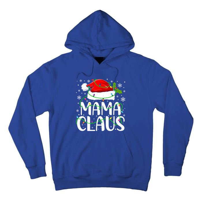 Mama Claus Santa Funny Christmas Pajama Matching Family Gift Tall Hoodie