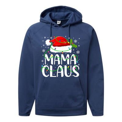 Mama Claus Santa Funny Christmas Pajama Matching Family Gift Performance Fleece Hoodie