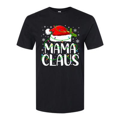 Mama Claus Santa Funny Christmas Pajama Matching Family Gift Softstyle CVC T-Shirt