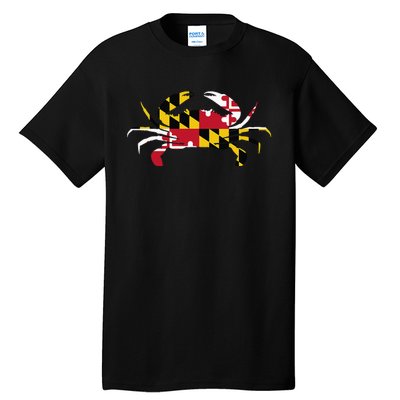 Maryland Crab State Pride Flag Tall T-Shirt