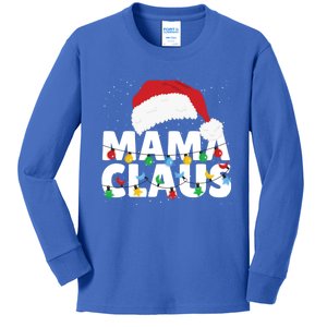 Mama Claus Santa Hat Christmas Celebration Cute Gift Kids Long Sleeve Shirt