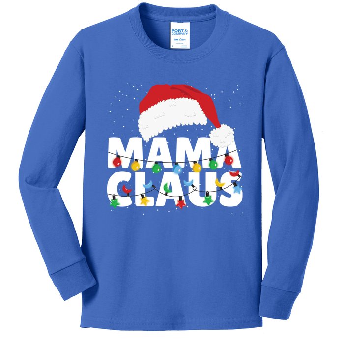 Mama Claus Santa Hat Christmas Celebration Cute Gift Kids Long Sleeve Shirt