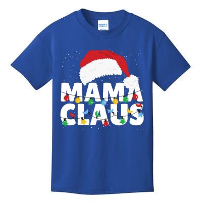 Mama Claus Santa Hat Christmas Celebration Cute Gift Kids T-Shirt