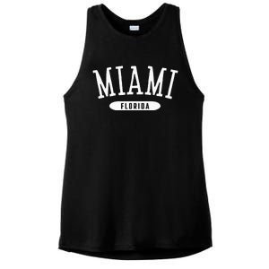 Miami Classic Style Miami Florida FL Ladies PosiCharge Tri-Blend Wicking Tank