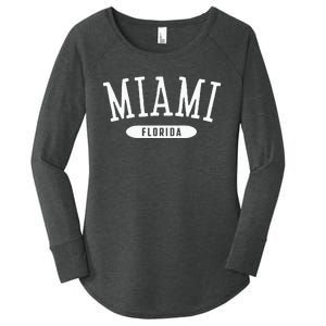 Miami Classic Style Miami Florida FL Women's Perfect Tri Tunic Long Sleeve Shirt