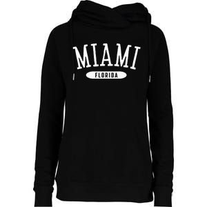 Miami Classic Style Miami Florida FL Womens Funnel Neck Pullover Hood