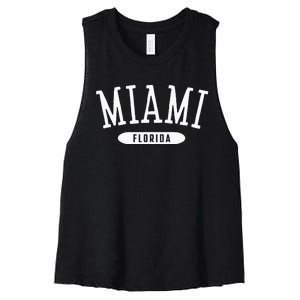 Miami Classic Style Miami Florida FL Women's Racerback Cropped Tank