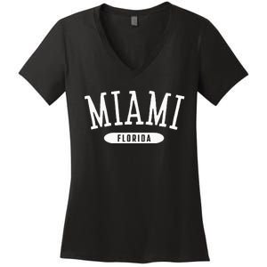 Miami Classic Style Miami Florida FL Women's V-Neck T-Shirt