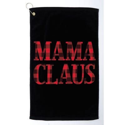 Mama Claus Santa Hat Red Buffalo Plaid Christmas Pajama Cute Gift Platinum Collection Golf Towel