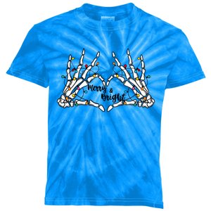 Merry Christmas Skeleton Hands Heart Love Christmas Lights Funny Gift Kids Tie-Dye T-Shirt