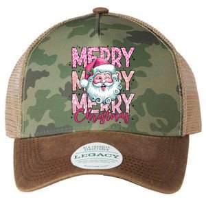 Merry Christmas Santa Claus Rero Pink Legacy Tie Dye Trucker Hat