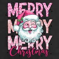 Merry Christmas Santa Claus Rero Pink 7 Panel Mesh Trucker Snapback Hat