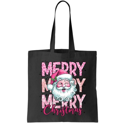 Merry Christmas Santa Claus Rero Pink Bag