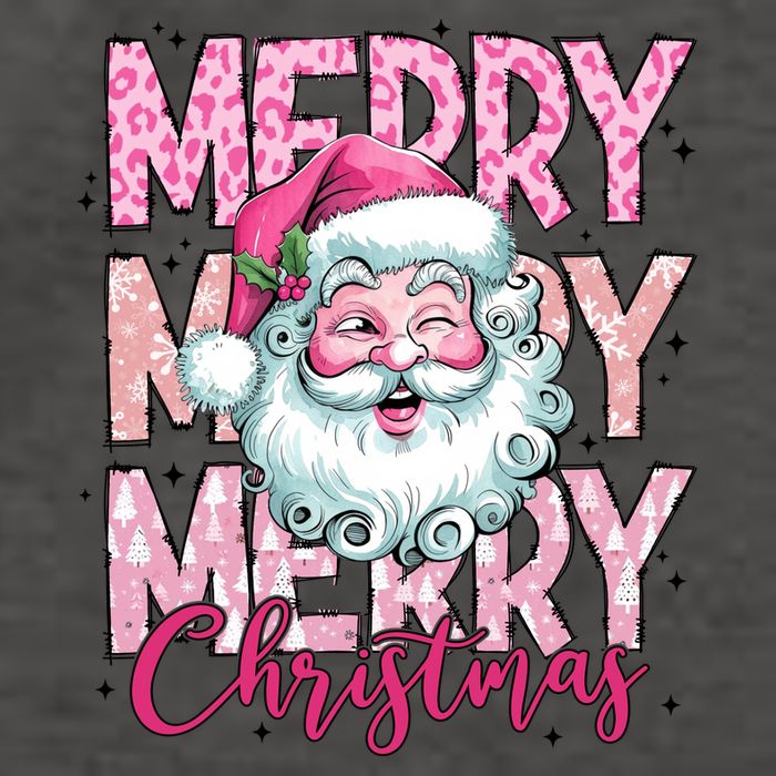 Merry Christmas Santa Claus Rero Pink Vector Backpack