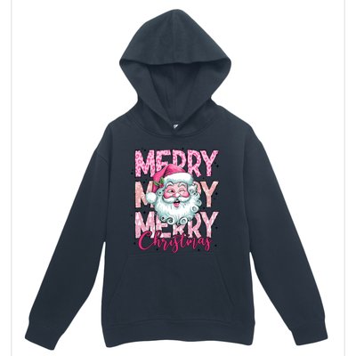 Merry Christmas Santa Claus Rero Pink Urban Pullover Hoodie