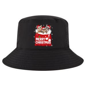 Merry Christmas Santa Cat Kitten In Xmas Santa Bag Christmas Long Sleeve Cool Comfort Performance Bucket Hat