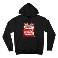 Merry Christmas Santa Cat Kitten In Xmas Santa Bag Christmas Long Sleeve Hoodie