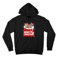 Merry Christmas Santa Cat Kitten In Xmas Santa Bag Christmas Long Sleeve Tall Hoodie