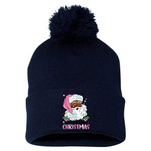 Merry Christmas Santa Claus Black Afro African American Xmas Long Sleeve Pom Pom 12in Knit Beanie