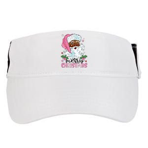 Merry Christmas Santa Claus Black Afro African American Xmas Long Sleeve Adult Drive Performance Visor