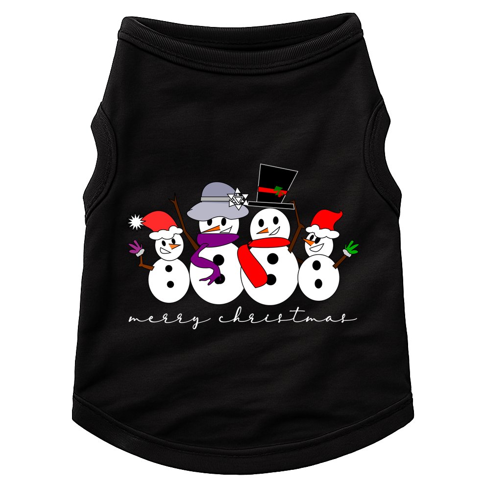 Merry Christmas Snowman Family And Friends Doggie Tank