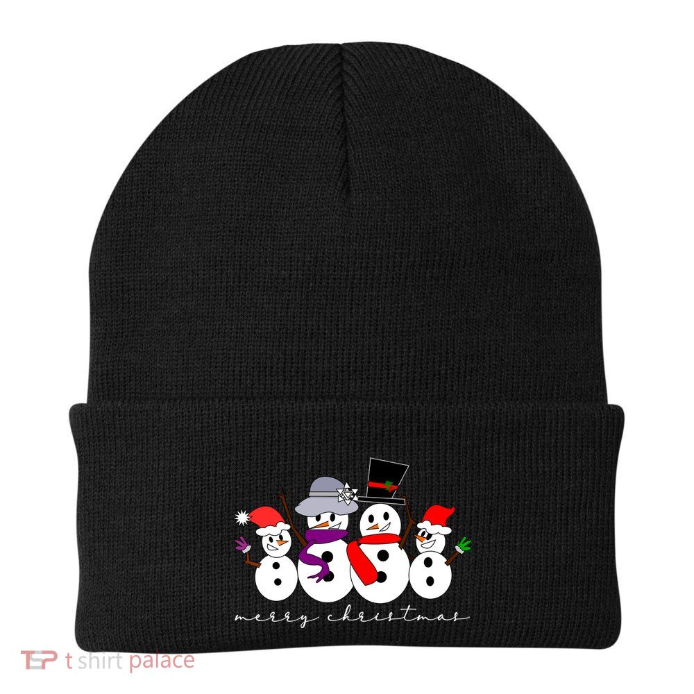 Merry Christmas Snowman Family And Friends Beanie