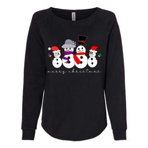 Merry Christmas Snowman Family And Friends Womens California Wash Sweatshirt