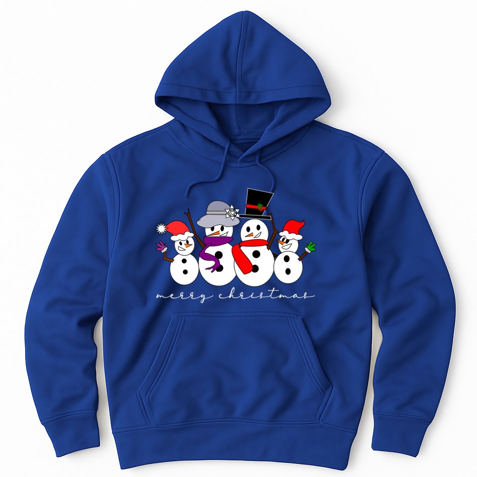Merry Christmas Snowman Family And Friends Hoodie