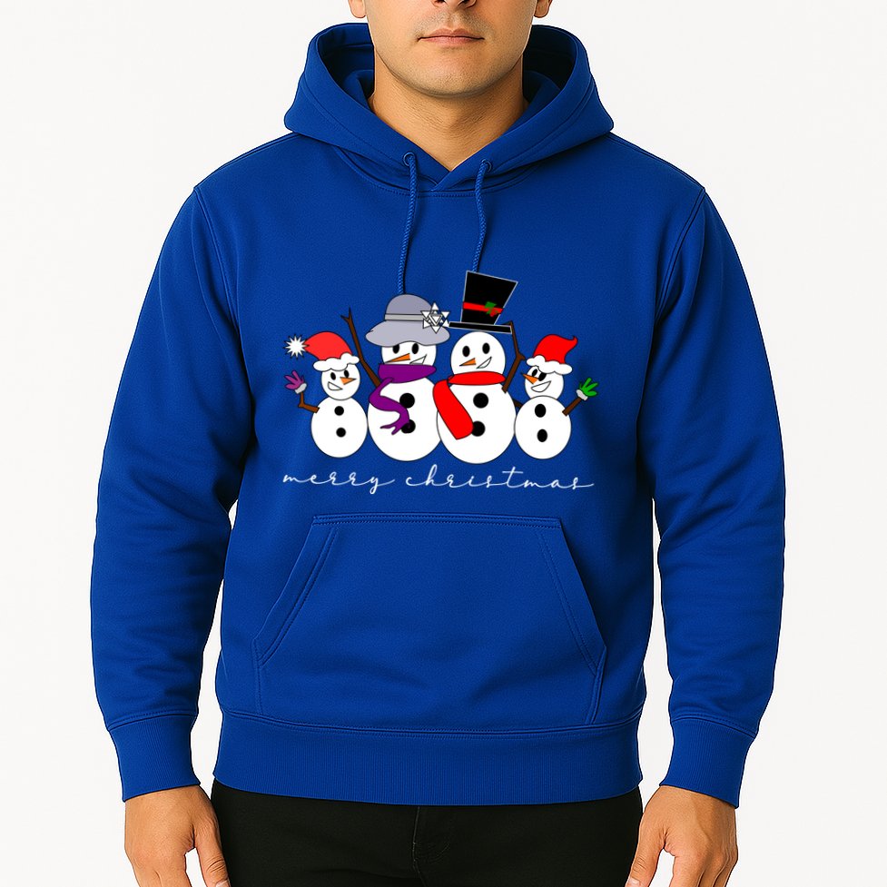 Merry Christmas Snowman Family And Friends Hoodie