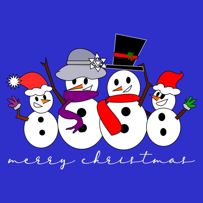 Merry Christmas Snowman Family And Friends Hoodie