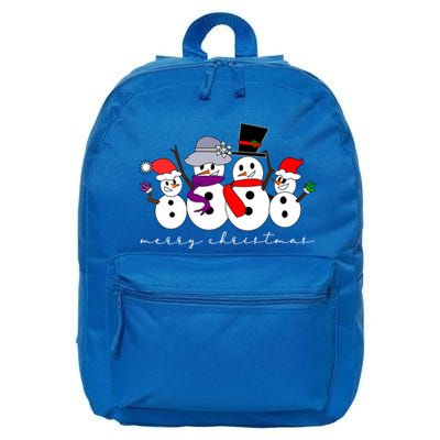 Merry Christmas Snowman Family And Friends 16 in Basic Backpack