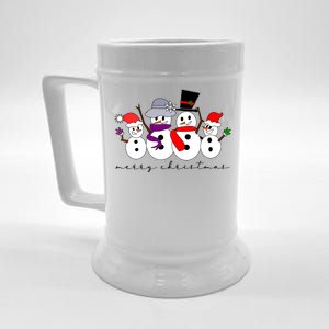 Merry Christmas Snowman Family And Friends Beer Stein