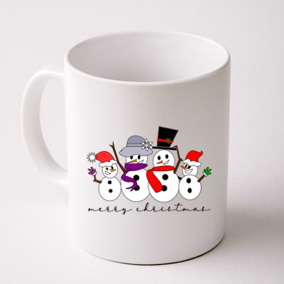 Merry Christmas Snowman Family And Friends Coffee Mug