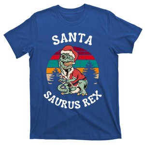 Merry Christmas Santa Saurus T Rex Dinosaurs Pun Tree Rex Cool Gift T-Shirt