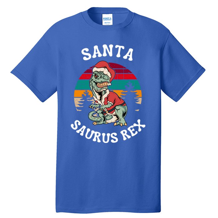 Merry Christmas Santa Saurus T Rex Dinosaurs Pun Tree Rex Cool Gift Tall T-Shirt