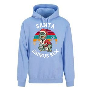 Merry Christmas Santa Saurus T Rex Dinosaurs Pun Tree Rex Cool Gift Unisex Surf Hoodie