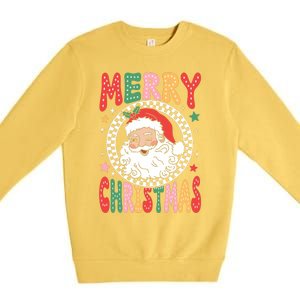 Merry Christmas Santa Claus Christmas Vibes Premium Crewneck Sweatshirt