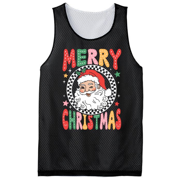 Merry Christmas Santa Claus Christmas Vibes Mesh Reversible Basketball Jersey Tank