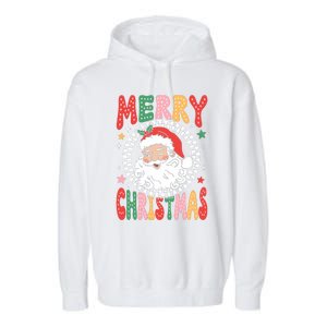 Merry Christmas Santa Claus Christmas Vibes Garment-Dyed Fleece Hoodie