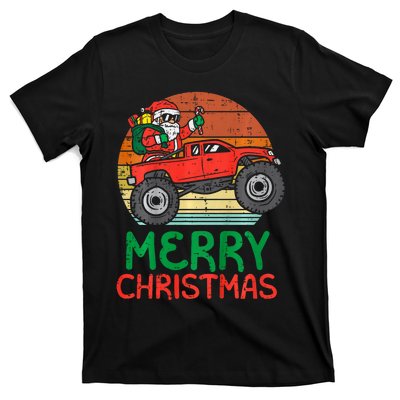 Merry Christmas Santa Monster Truck Xmas Pj T-Shirt