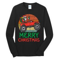 Merry Christmas Santa Monster Truck Xmas Pj Tall Long Sleeve T-Shirt