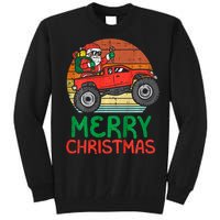 Merry Christmas Santa Monster Truck Xmas Pj Tall Sweatshirt