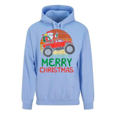 Merry Christmas Santa Monster Truck Xmas Pj Unisex Surf Hoodie