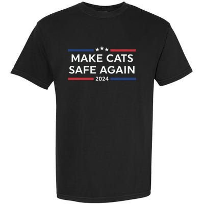 Make Cats Safe Again Funny 2024 Presidential Election Garment-Dyed Heavyweight T-Shirt