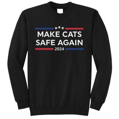 Make Cats Safe Again Funny 2024 Presidential Election Sweatshirt