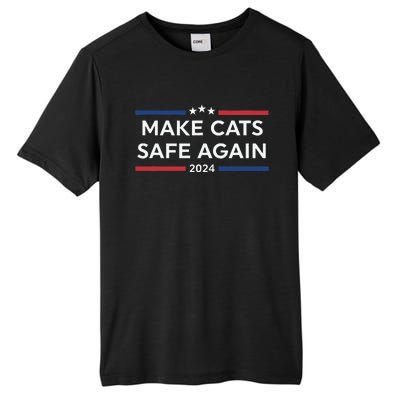 Make Cats Safe Again Funny 2024 Presidential Election Tall Fusion ChromaSoft Performance T-Shirt