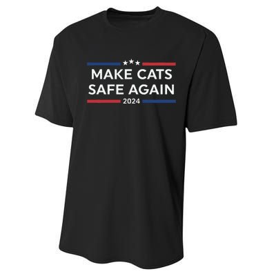 Make Cats Safe Again Funny 2024 Presidential Election Performance Sprint T-Shirt