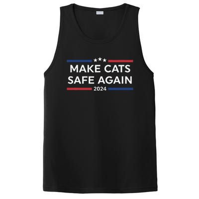 Make Cats Safe Again Funny 2024 Presidential Election PosiCharge Competitor Tank